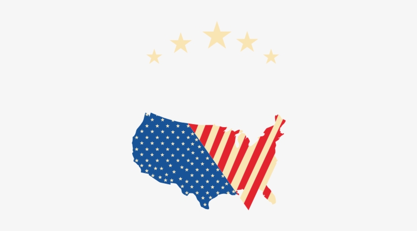 Us Flag Themed Map - Southern Pride, transparent png download