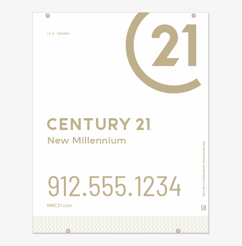 Century 21® Hanging Sign Panels-30x24ho Des2w - Century21 For Sale Signs, transparent png download