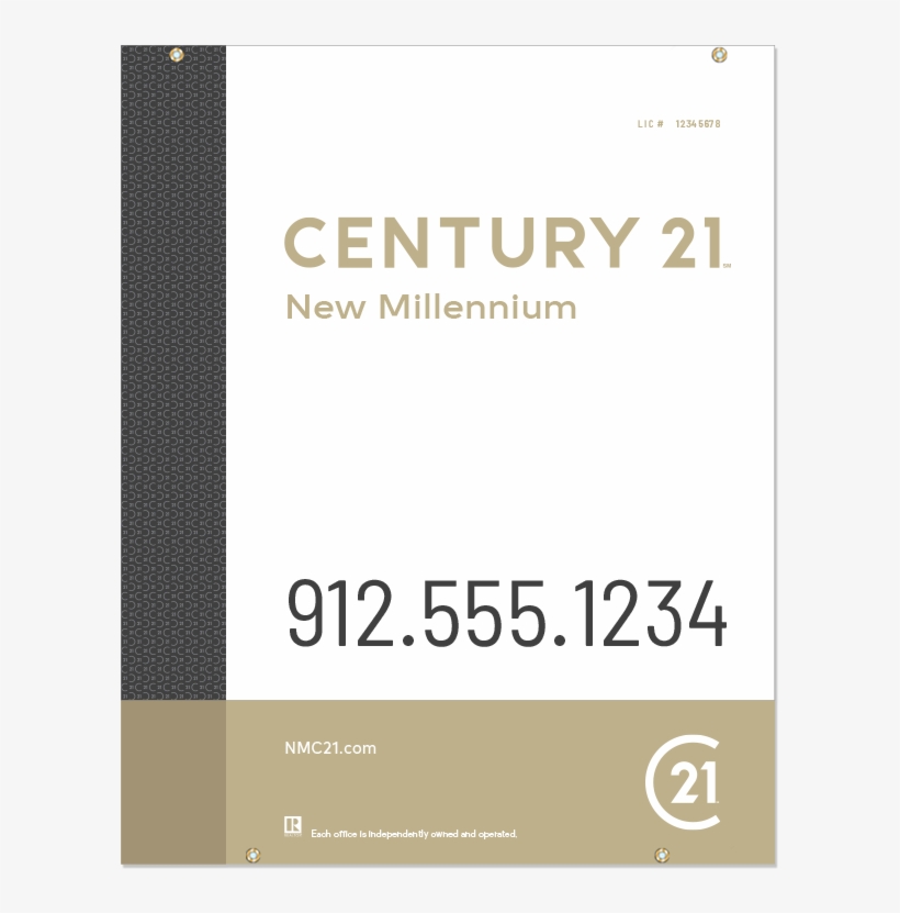 Century 21® Hanging Sign Panels-30x24ho Des3w - Century21 For Sale Signs, transparent png download