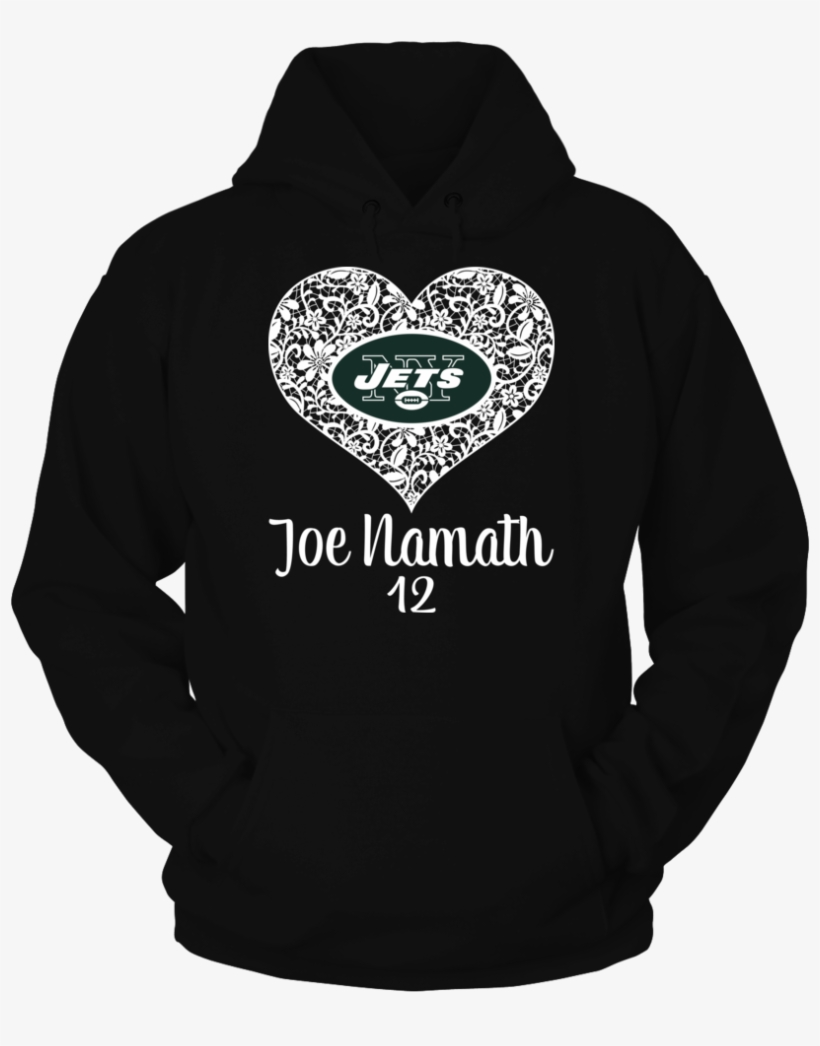 New York Jets - New York Jets - Namath - Lace Heart Logo - Gildan Fleece, transparent png download