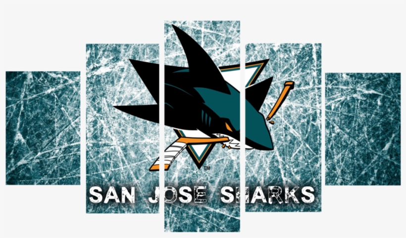 Hd Printed San Jose Sharks Logo 5 Pieces Canvas - Hockey Minnesota Wild Logo 4k, transparent png download