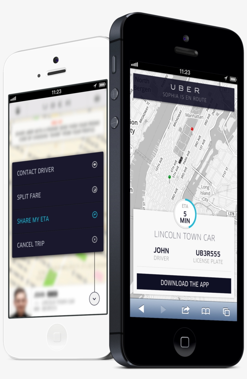 Share Your Eta - Uber Share Your Location, transparent png download
