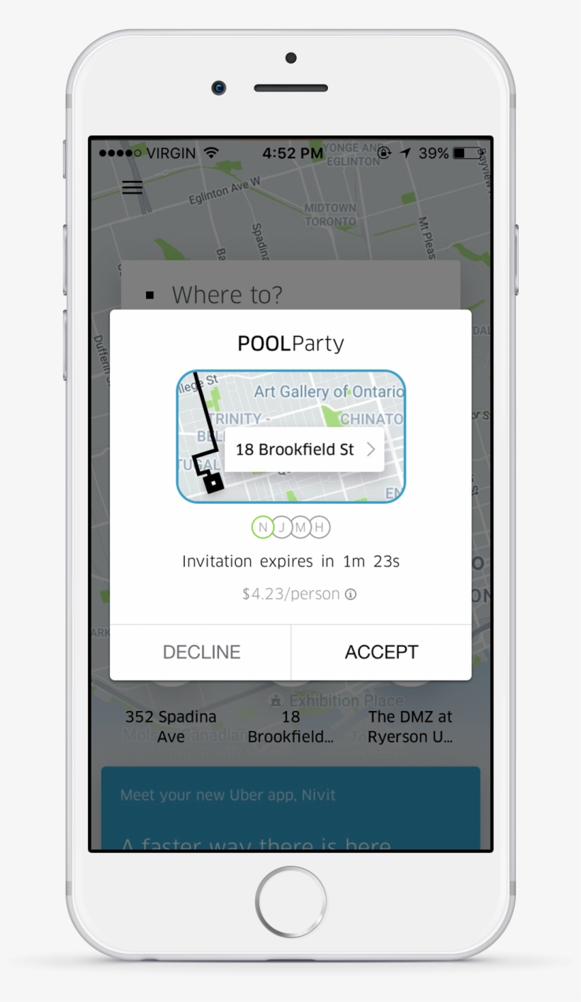 Niv - Uber - Iphone, transparent png download