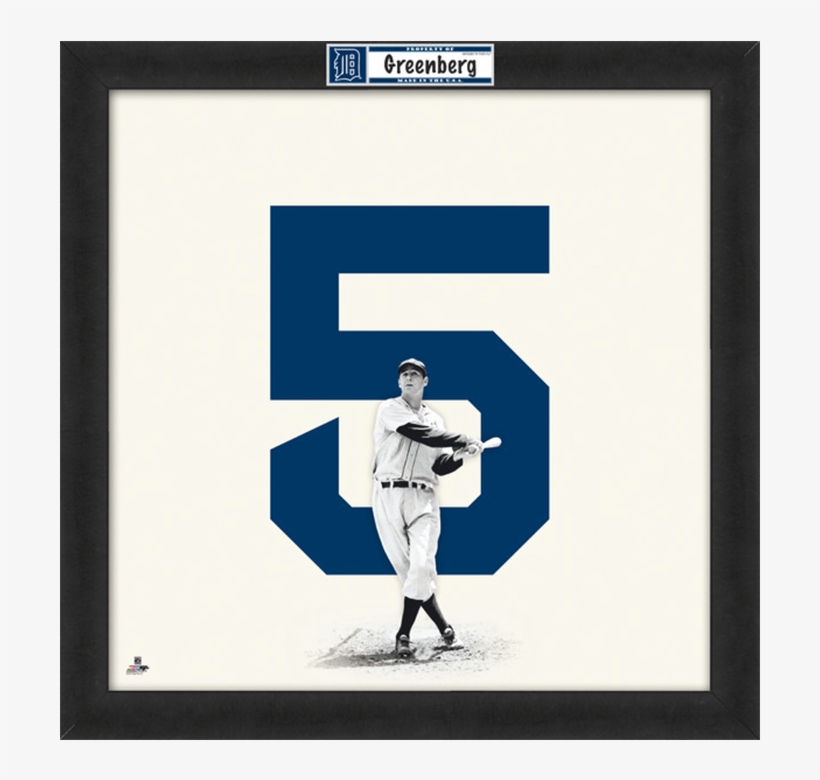 Detroit Tigers Uniframe Framed Posters - Hank Greenberg Detroit Tigers Uniframe By Photo File,, transparent png download