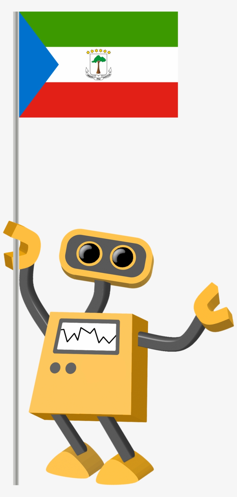 All Robots In The Collection Have Transparent Backgrounds - 2 Equatorial Guinea Flag Magnets Refrigerator Locker, transparent png download