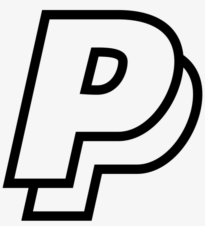 Paypal Outlined Logo - Icon, transparent png download