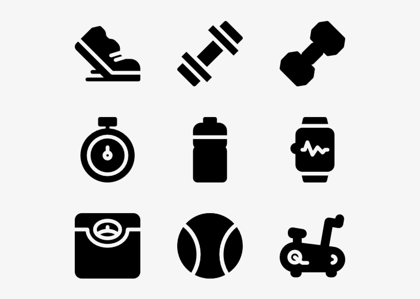 Gym Equipment - Small Dumbbell Icon, transparent png download