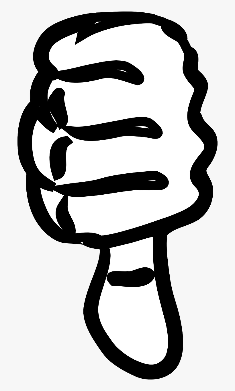 Picture Of Thumbs Down - Black And White Png, transparent png download