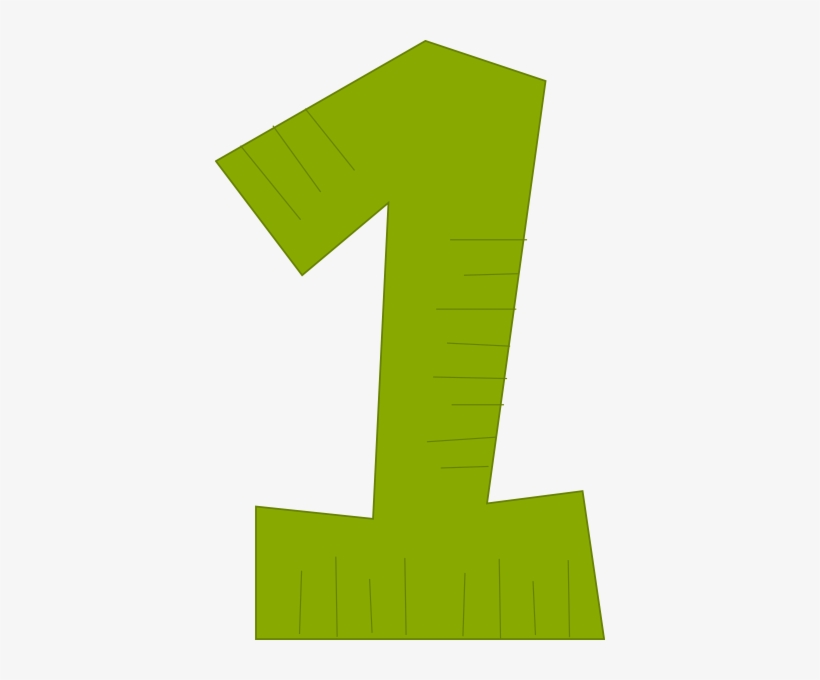 Svg Royalty Free Library Clip Art At Clker Com Online - Green Number One, transparent png download