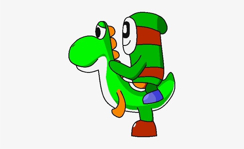 And Here's Kirb Riding Yoshi, Because Why Not, transparent png download