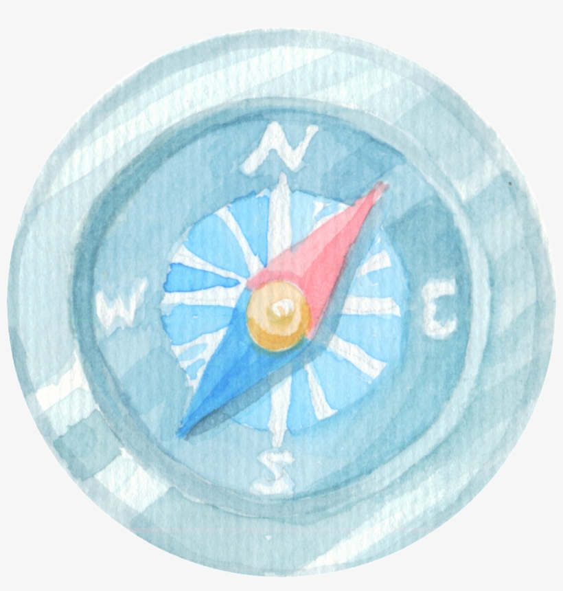 Hand Drawn Compass Png Element - Portable Network Graphics, transparent png download