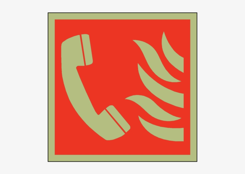 Photoluminescent Fire Phone Symbol Safety Sign - Ask Someone Who Cares, transparent png download