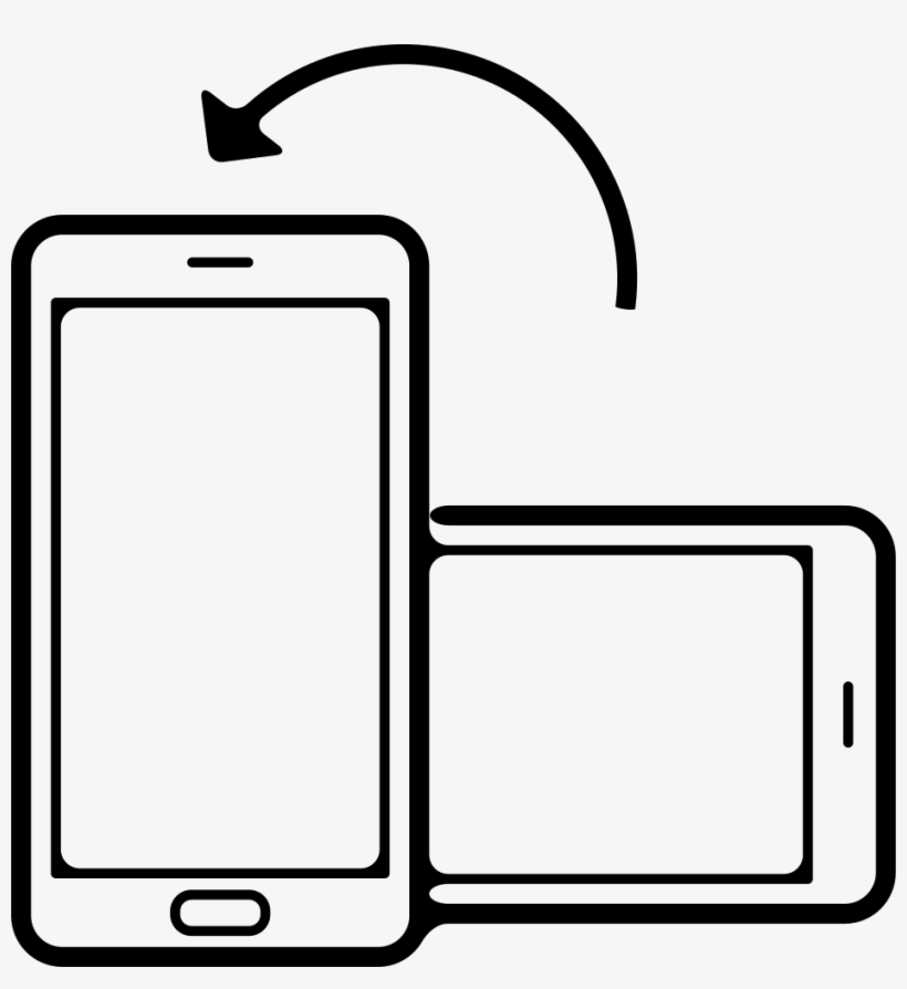 Mobile Phone Symbol In Vertical And Horizontal Comments - Celular Vertical Y Horizontal, transparent png download