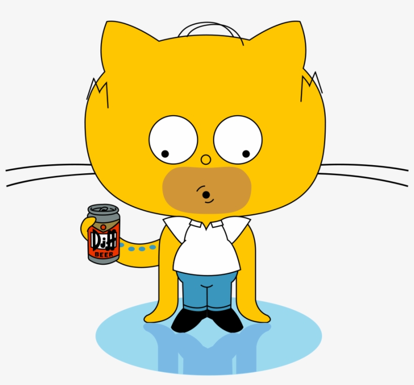 The Homercat - Octocat Homer, transparent png download