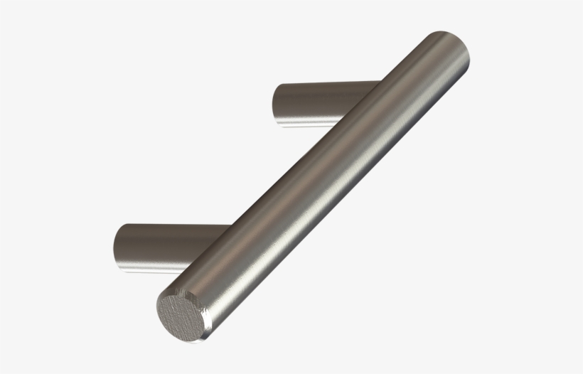 Stainless Steel Bar Pull - Wood, transparent png download