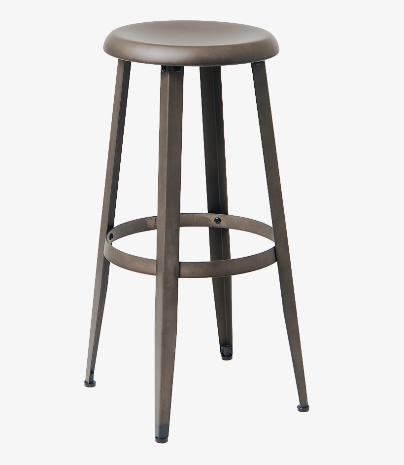 Gunmetal Finish Backless Steel Barstool - Erp Bar Stools Indoor Steel Barstool In Gun Color Coating, transparent png download