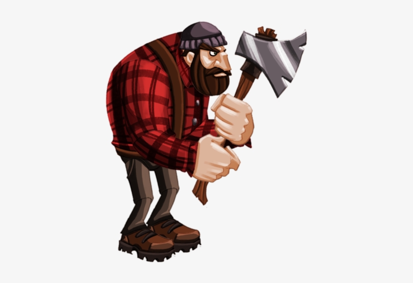 Lumberjack Ingame - Animated Lumberjack Transparent PNG - 1000x778