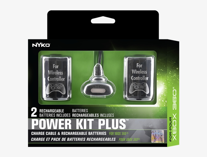 Power Kit Plus For Xbox - Nyko 86039 X360 Pro Power Kit, transparent png download