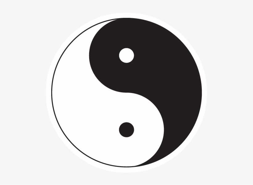 Ying Yang Sticker - Taoism Religion Symbol, transparent png download
