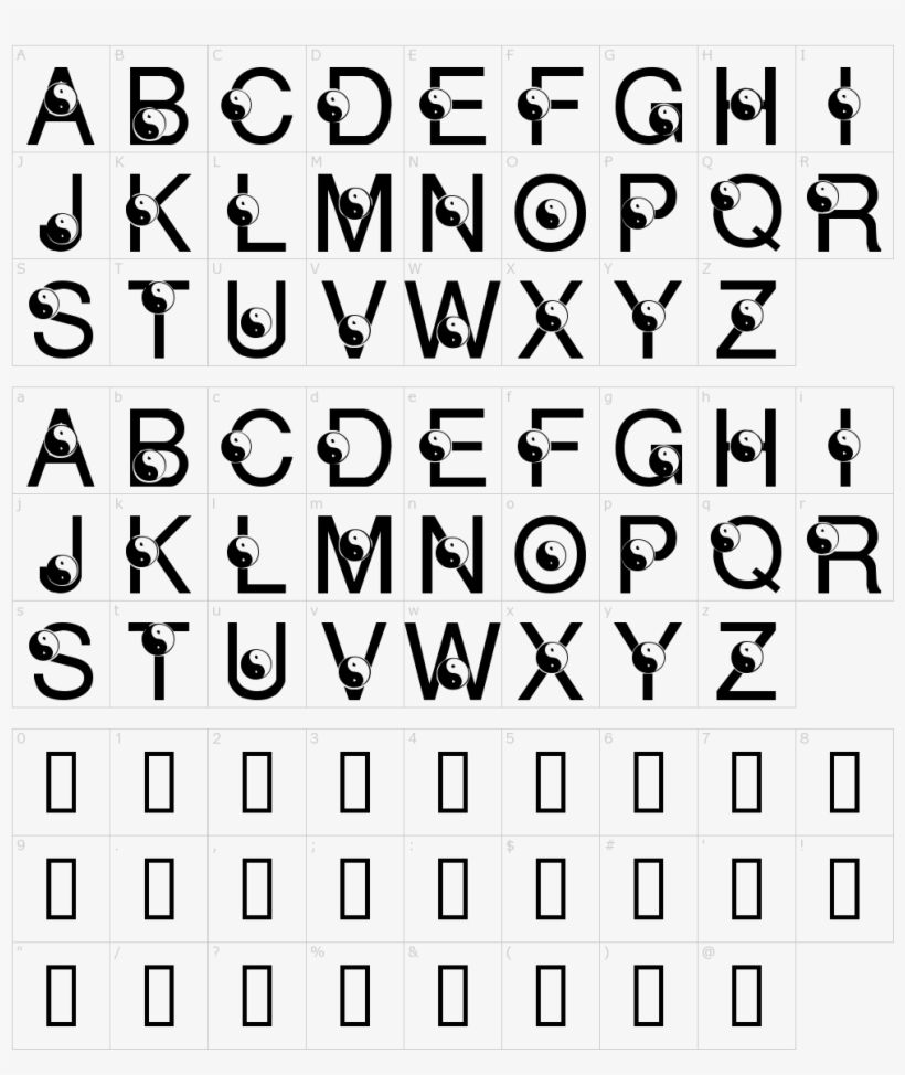 Lms Ying Yang Font - Ying Yang Font, transparent png download
