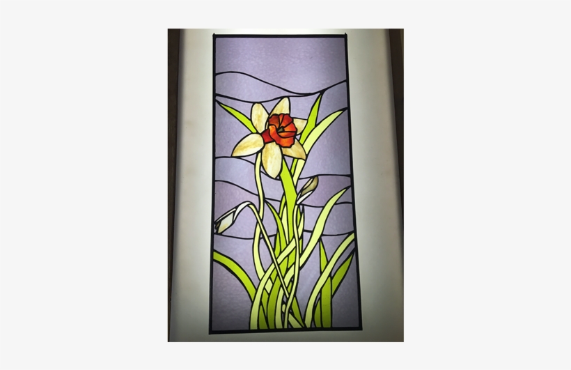 Floral Stained Glass - Stained Glass, transparent png download