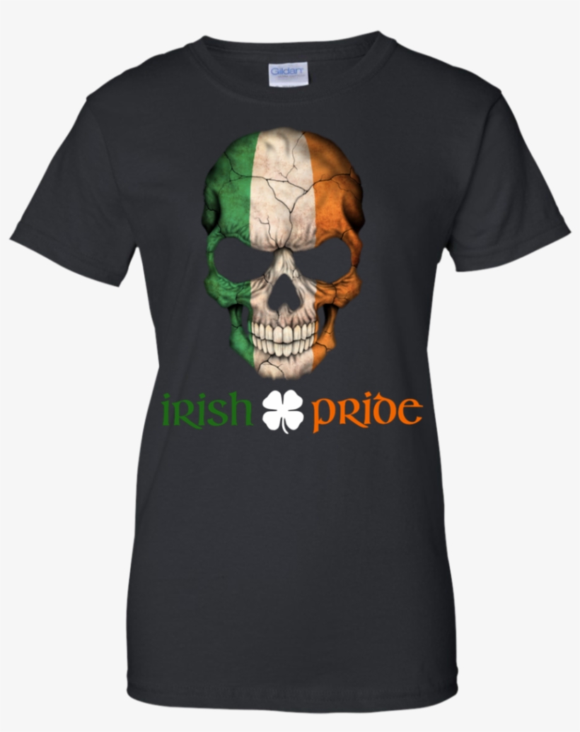 Irish Flag Skull - Irish Flag Skull On Black Sticker, transparent png download