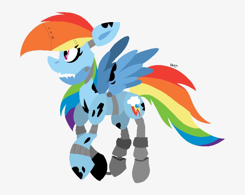 Dizzee-toaster, Crossover, Five Nights At Aj's, Foxy - Mlp Rainbow Dash Foxy, transparent png download