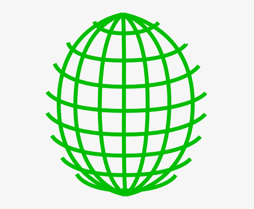 Green Globe Outline, transparent png download