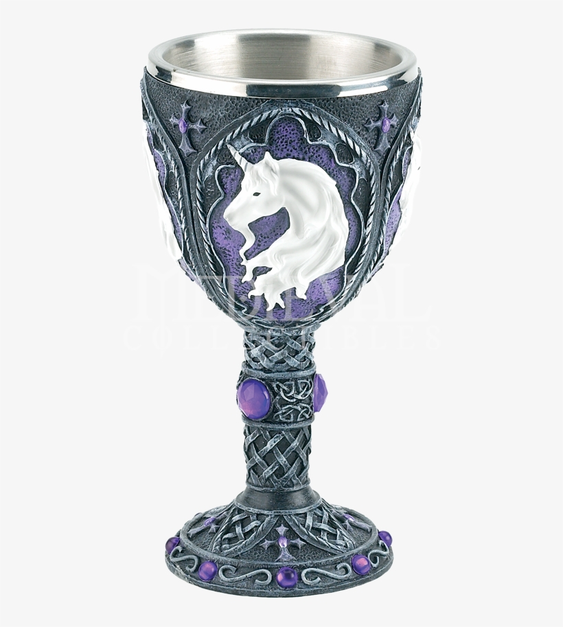 060-2102 By Medieval Collectibles - Fantasy Gifts Mythical Unicorn Purple Goblet Celtic, transparent png download