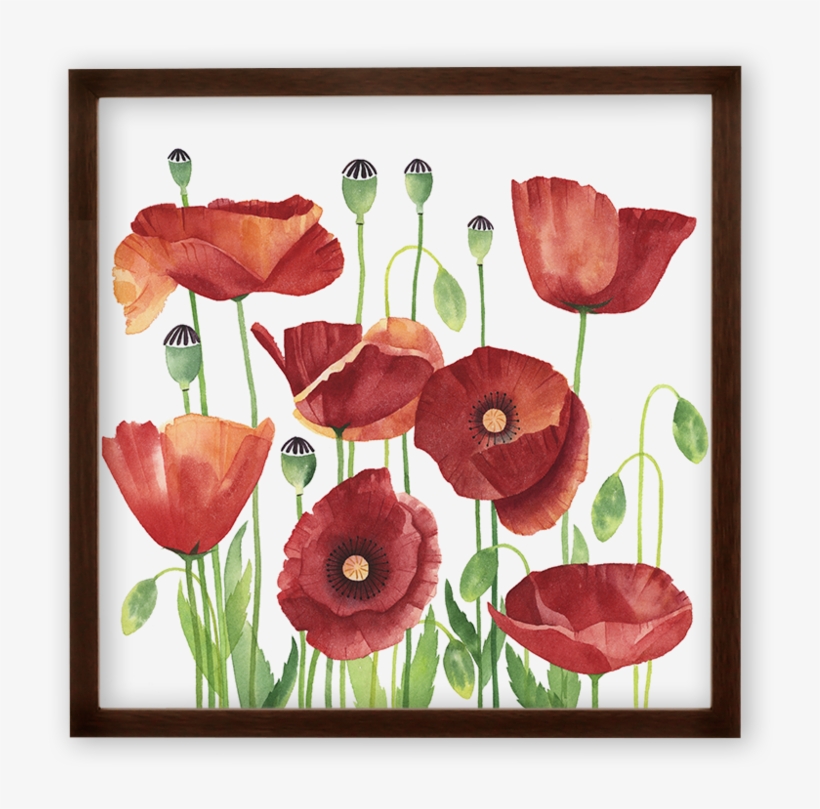 Poppies Art Print, transparent png download