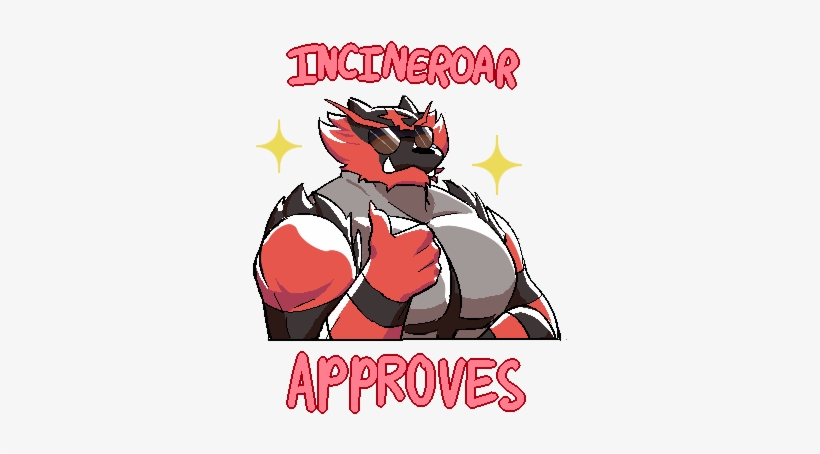 View Incineroar Approves2 , - Incineroar, transparent png download