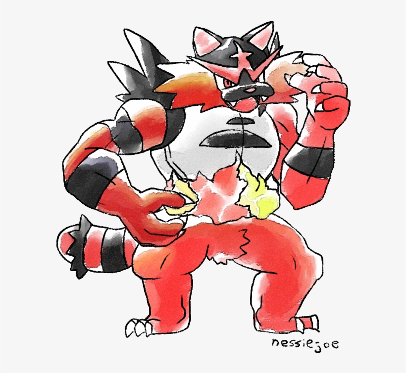 Incineroar In Classic Ken Sugimori Style By Nessiejoe - Classic Ken Sugimori, transparent png download