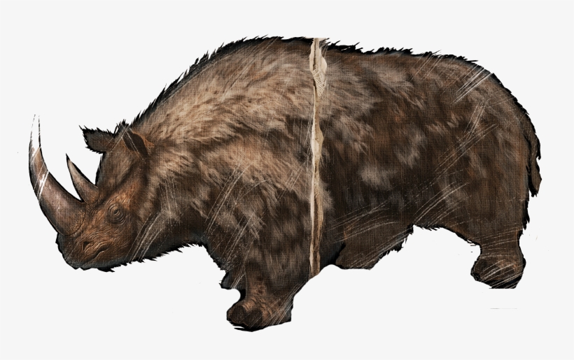 800px-woolly Rhino 1 - Ark Dossiers Wooly Rhino, transparent png download