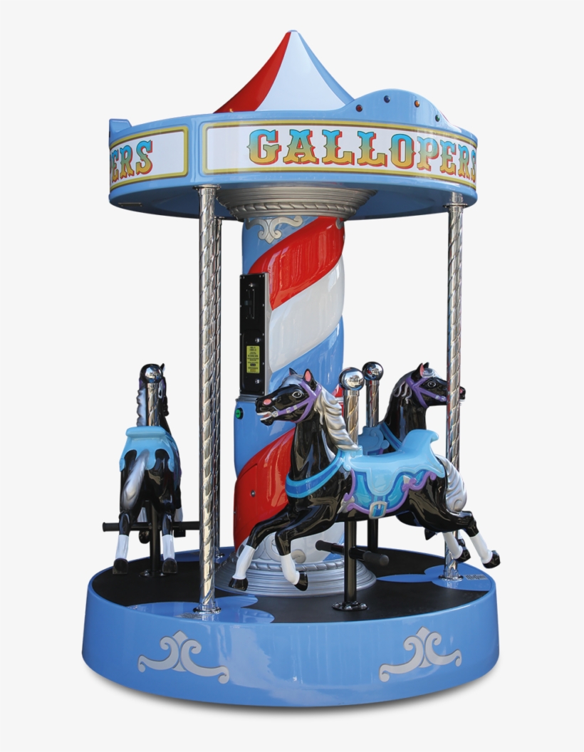 Gallopers Carousel - Purple Carousel Kiddie Ride, transparent png download