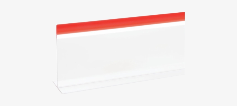 Plastic Divider Clear With Red Trim 3" - Bench, transparent png download