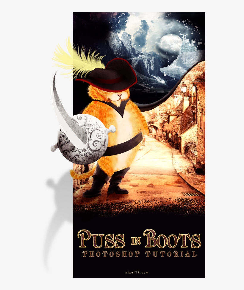 Final Image Preview - Puss In Boots Poster, transparent png download