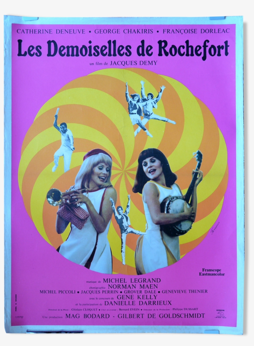 Original Movie Poster "les Demoiselles De Rochefort" - Young Girls Of Rochefort, transparent png download