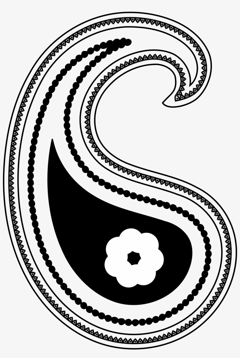 Clip Royalty Free Download Big Image Png - Black And White Paisley Clip Art, transparent png download