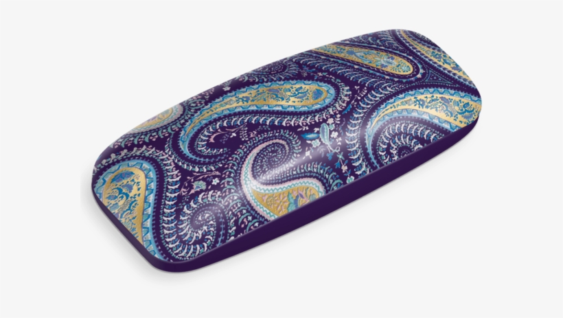 Purple Paisley Eyeglasses Case - Purple, transparent png download