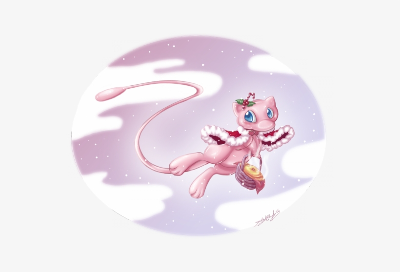 Xmas Mew - Cartoon, transparent png download