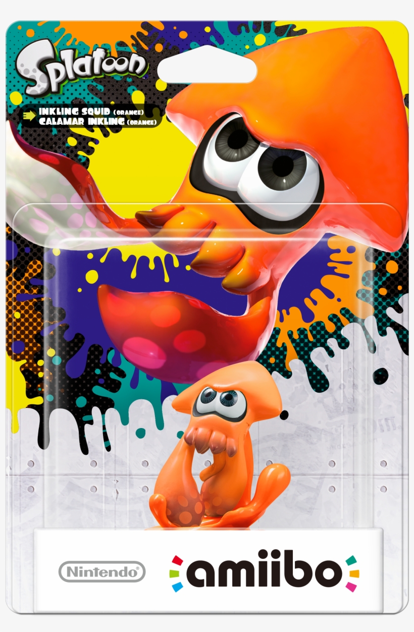 Nintendo Amiibo Figurine - Amiibo Inkling Squid Orange, transparent png download