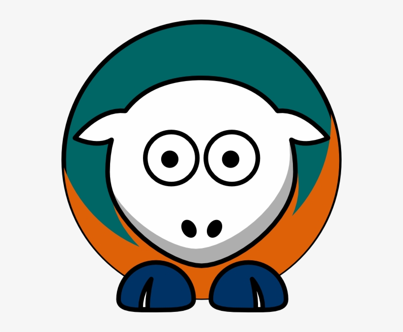 Original Png Clip Art File Sheep 3 Toned Miami Dolphins, transparent png download