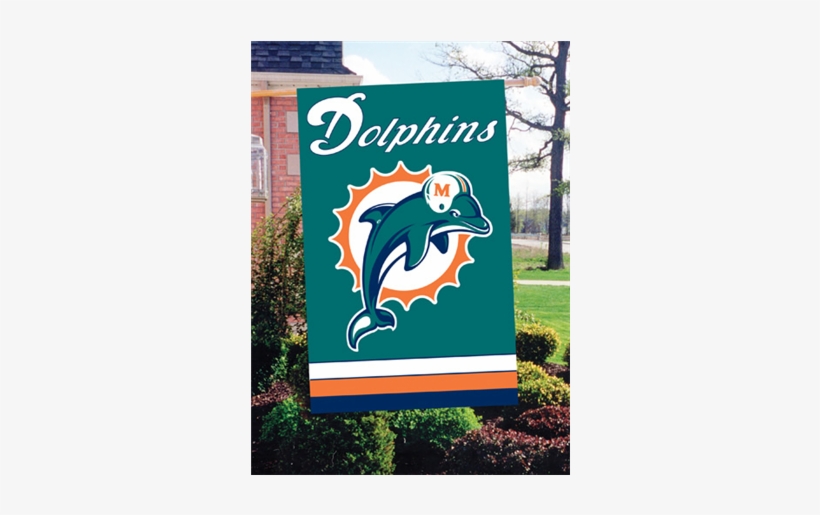 Miami Dolphins Applique Banner Flag - Miami Dolphins Vs Chicago Bears, transparent png download