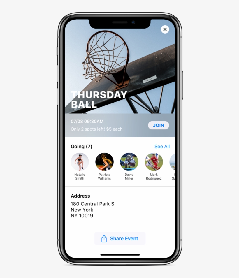Event Info 2 Iphonexspacegrey Portrait, transparent png download