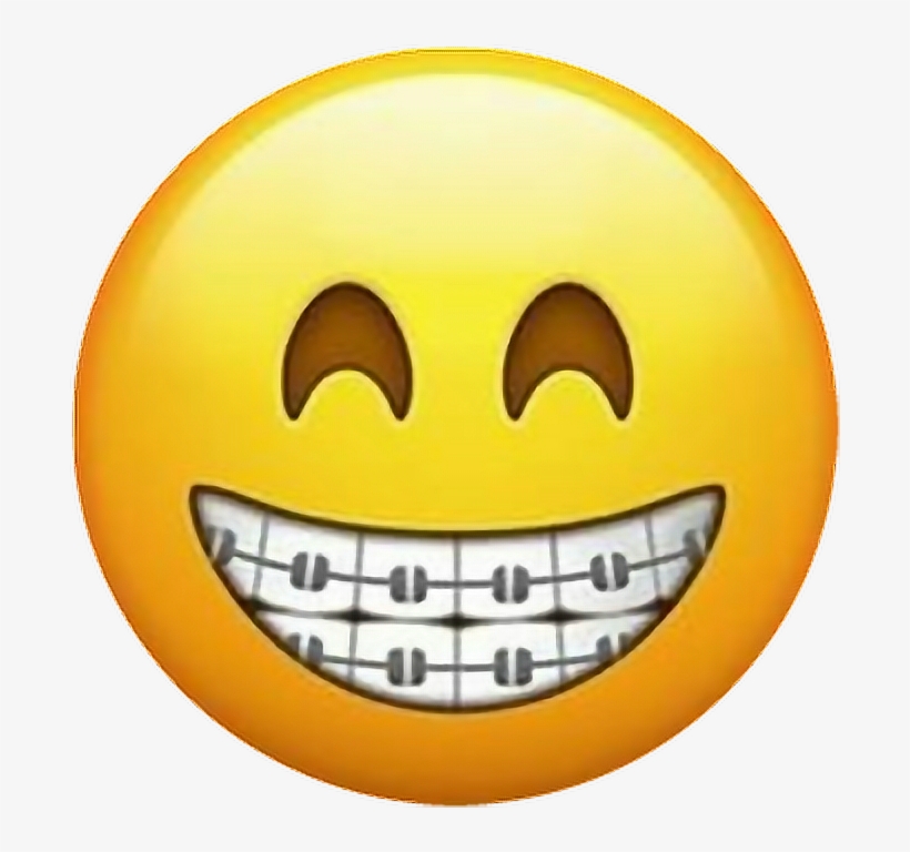 Smiling Emoji With Braces, transparent png download