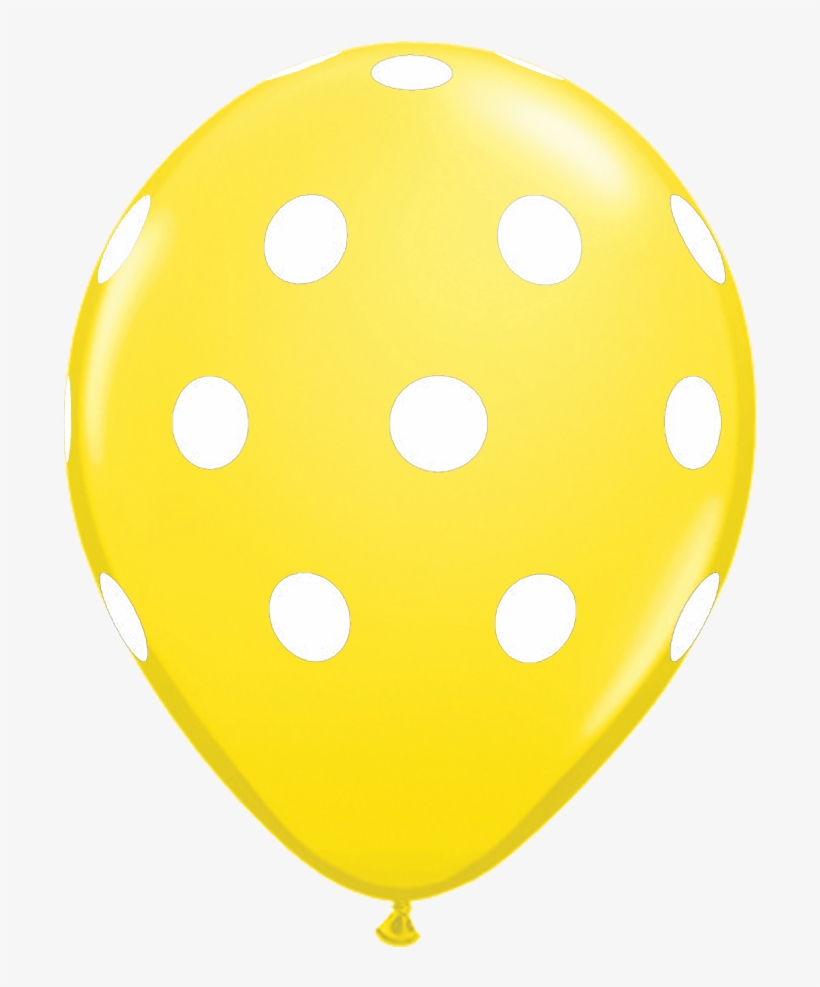 11quot Polka Dot Latex Balloon Yellow Peonies And Polka - Yellow Polka Dot Balloons, transparent png download