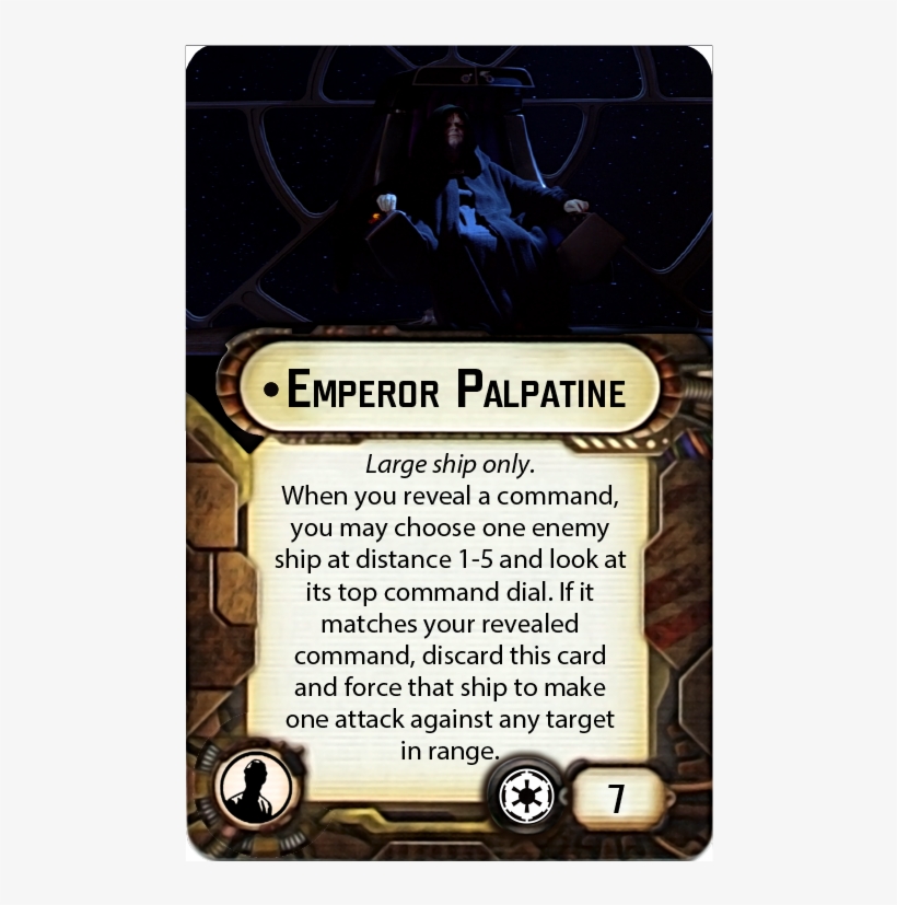 Palpatine - Custom Card Star Wars Armada, transparent png download