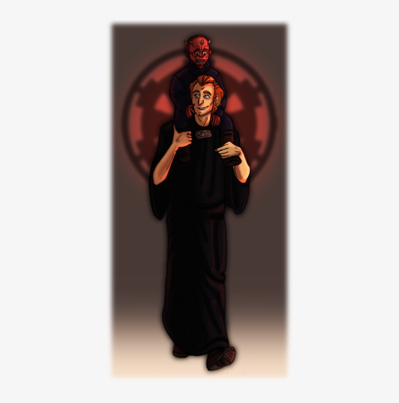 Papa Palpatine Going For Walkies With His Smallish - Art, transparent png download