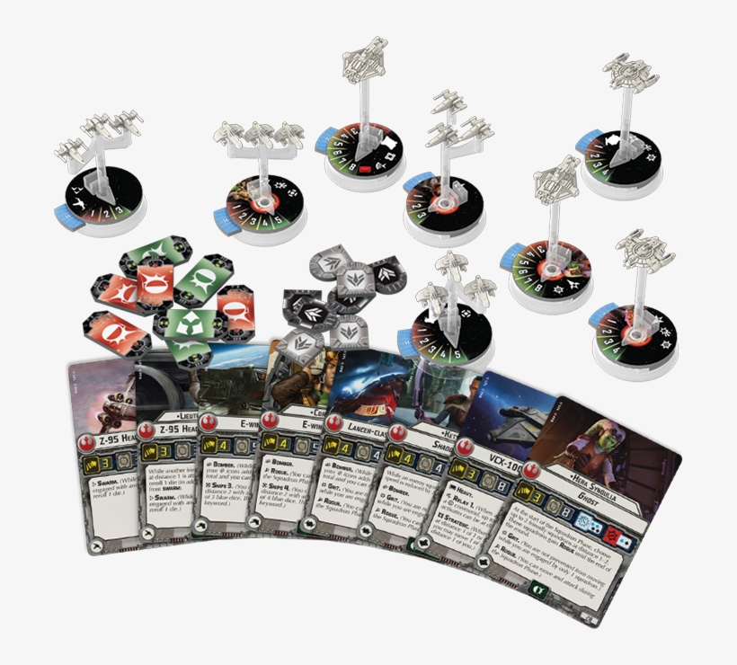 Swm23 Spread - Star Wars Armada Rebel Fighter Squadrons Ii Expansion, transparent png download