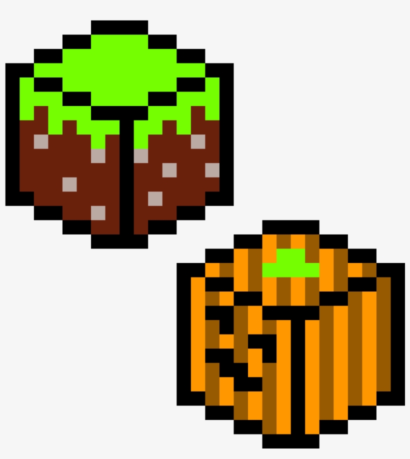 Minecraft Dirt And Pumkin, transparent png download